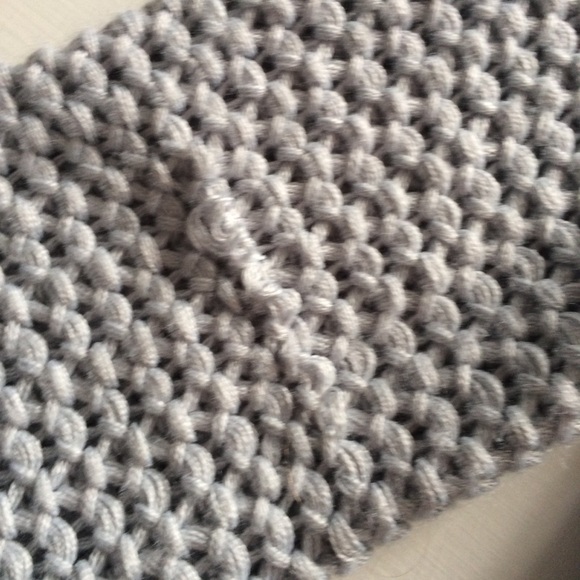 Zara Fishermans Knit Baby Blue Sweater Button Back - Picture 4 of 8